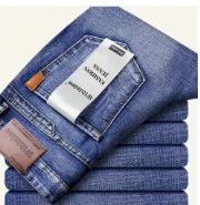 Men'S High-Waist Straight-Leg Jeans