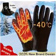 Autumn and Winter Fleece-Lined Touchscreen Gloves