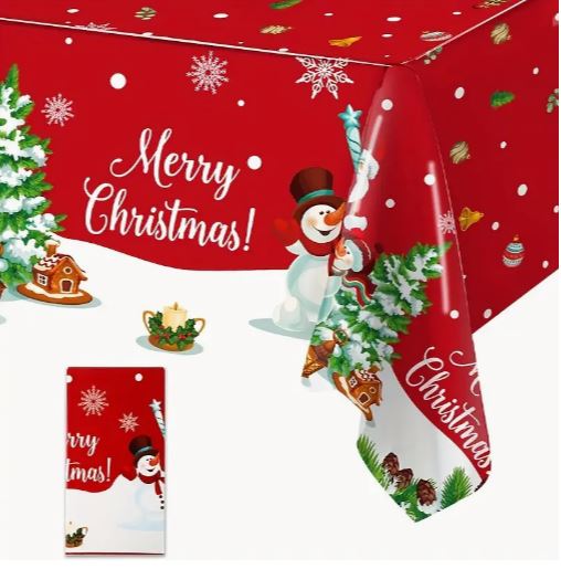 Merry Christmas Disposable Tablecloth – 220 x 130 cm