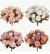 Artificial Rose and Chrysanthemum